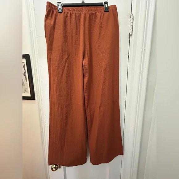 Zara Women's Terracotta Wide Leg Pants - Picture 3 of 8